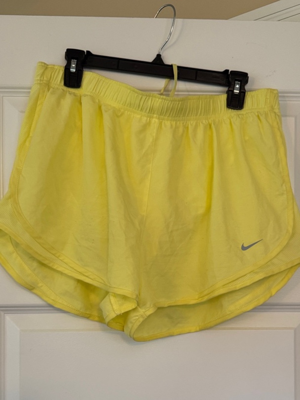 Nike Women's Neon Yellow Athletic Running Shorts
